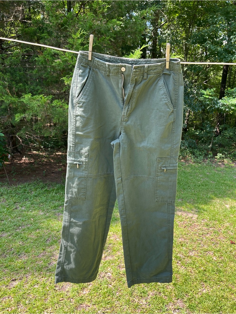 White Stag Olive Green Cargo Pants with Utility Pockets